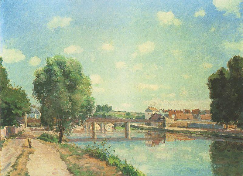 Camille Pissaro The Railway Bridge, Pontoise Sweden oil painting art